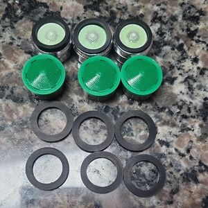 Neoperl 10 2700 3 PCA Spray Jr 0.5 gpm Grome Plated Green Faucet Aerators Set